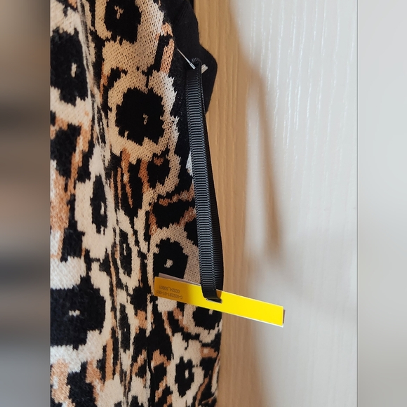 NWOT XXL Diane von Furstenberg Black and White Animal Print Maxi Halter Dress - Picture 3 of 8